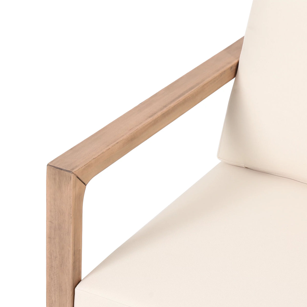 Acacia Wood Outdoor Club Chair with Cushions M646378