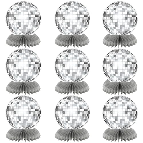 Silver Flat Disco Ball Centerpieces I8712