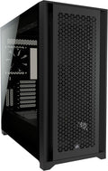Black Tempered Glass Mid-Tower ATX PC Case I745436