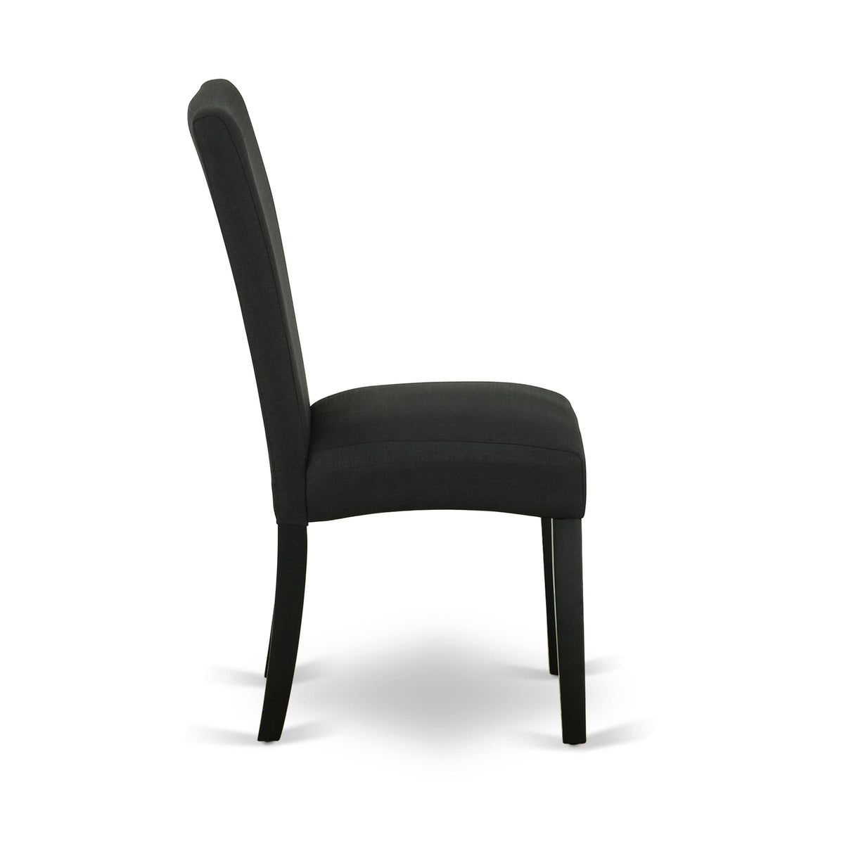 Black Linen Fabric Parson Chair, Set of 2 O65677