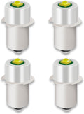 4 Pack LED Flashlight Bulb P13.5S PR2 3W 3V 4.5V 6V White Replacement Set B9187