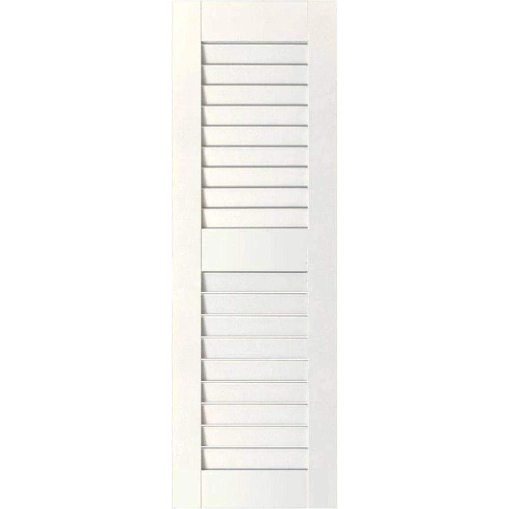 White Louvered Shutters Pair Z1720