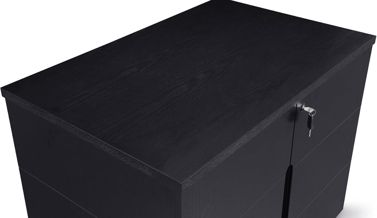 Black Oak 2 Door Storage Printer Cabinet G557