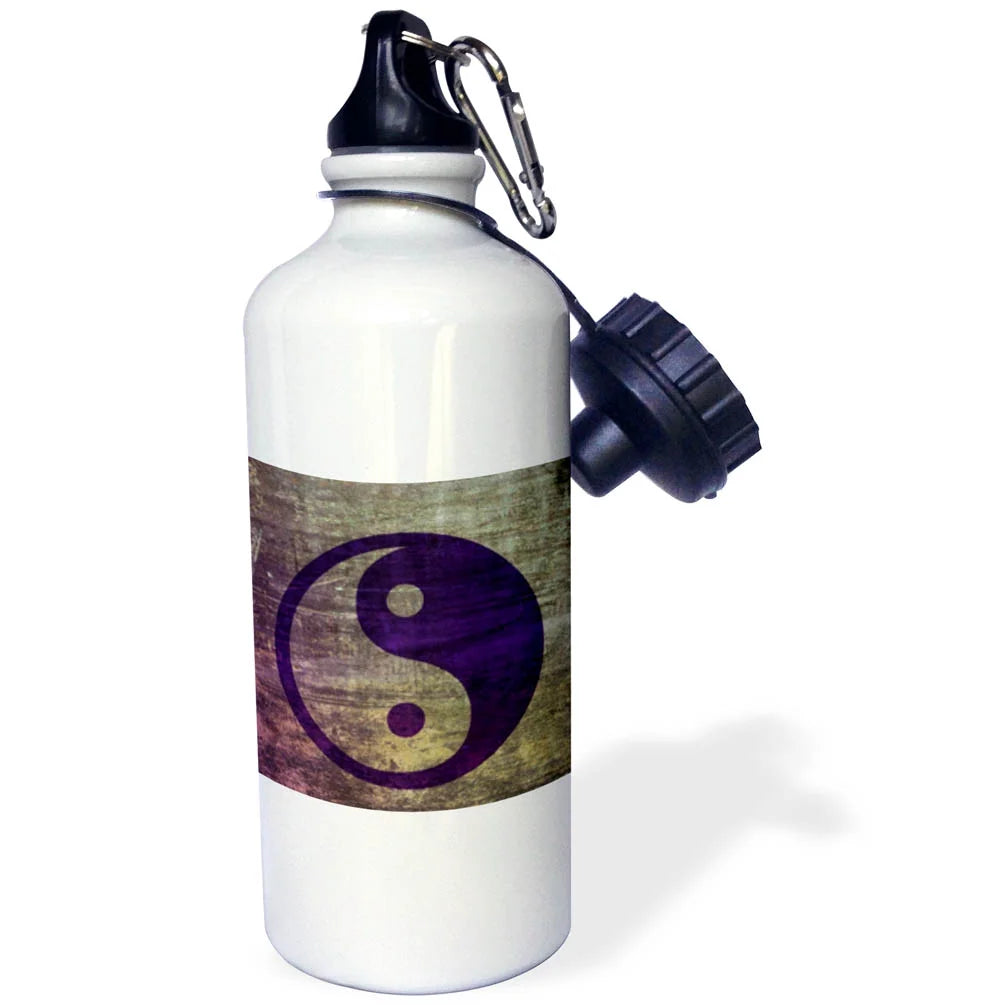 Purple Abstract Yin Yang 21 oz Sports Water Bottle C606257