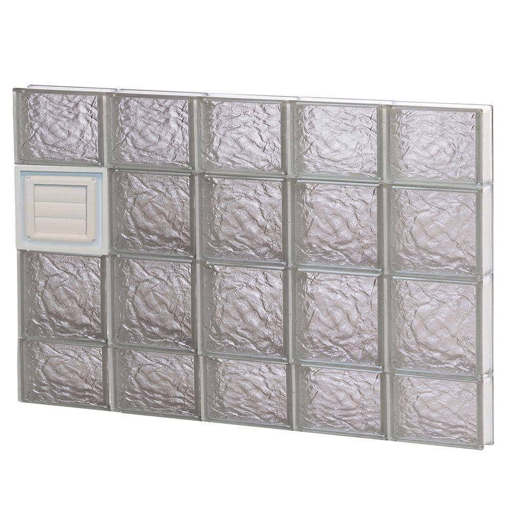 Ice Pattern Frameless Replacement Glass Block Window E768448
