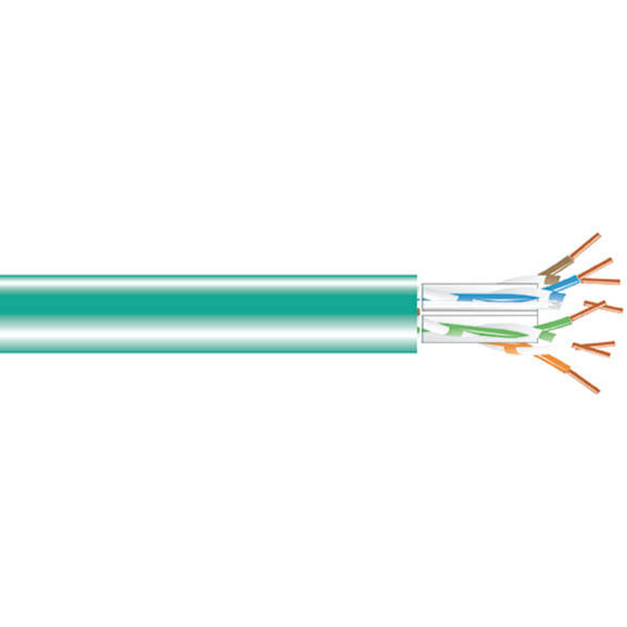Green Cat6a Bulk Cable 1000ft T118