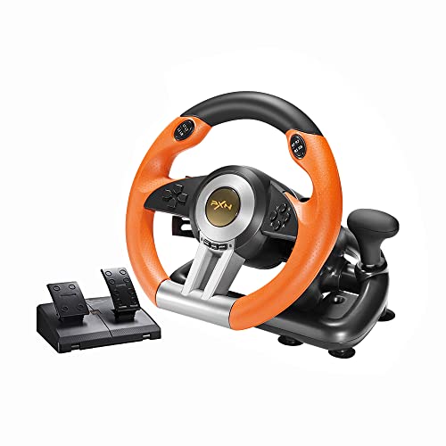 Orange Racing Wheel with Pedals C3528