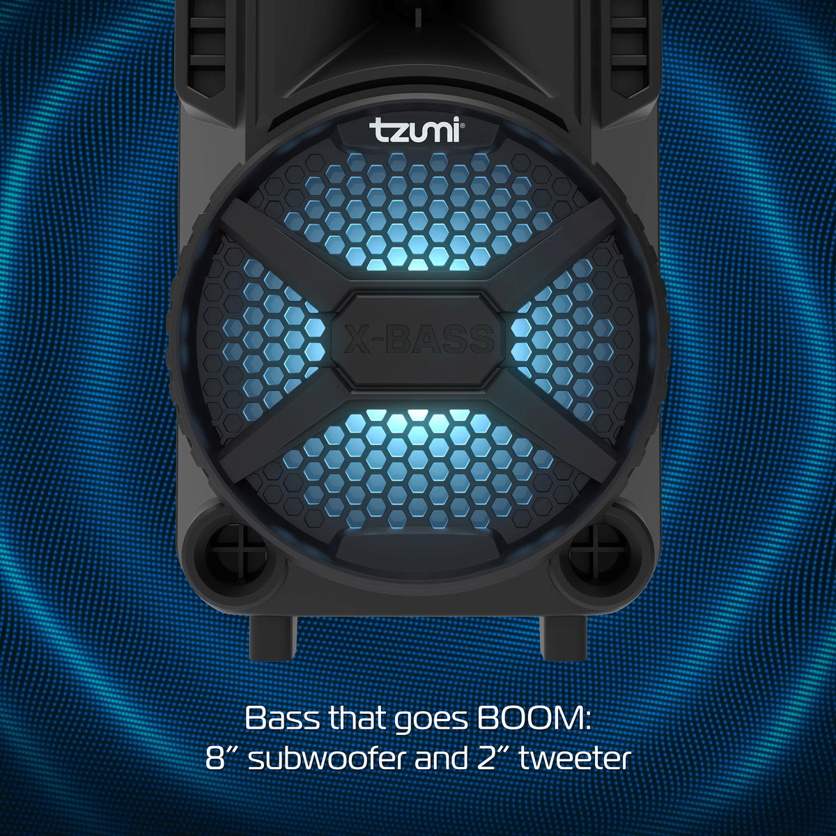 Rechargeable Bluetooth Speaker with 8in. Subwoofer and Microphone L197925