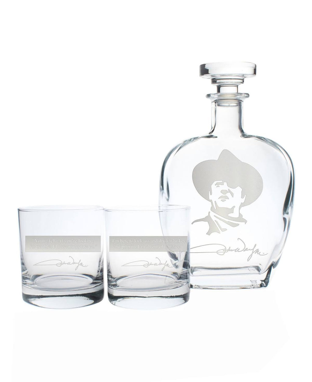 Glass Decanter & Rocks Glasses, Set of 3 W598455