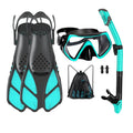 5 in 1 Snorkeling Gear Set with Tempered Glass and Travel Bag U74987