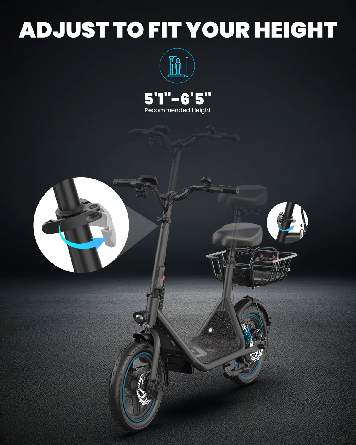 650W Electric Scooter with Seat X11203