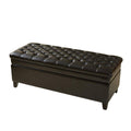 Espresso Tufted Storage Ottoman T565
