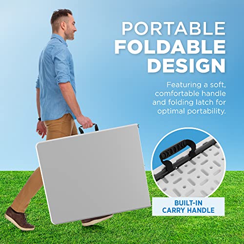 White Plastic Folding Table P521