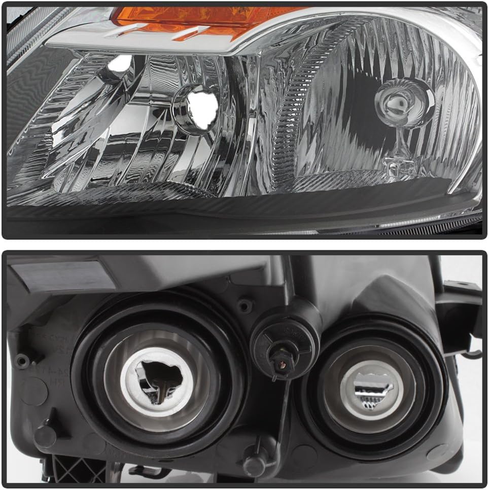 Chrome Housing Headlights Headlamps Replacement Driver+Passenger Side U7892