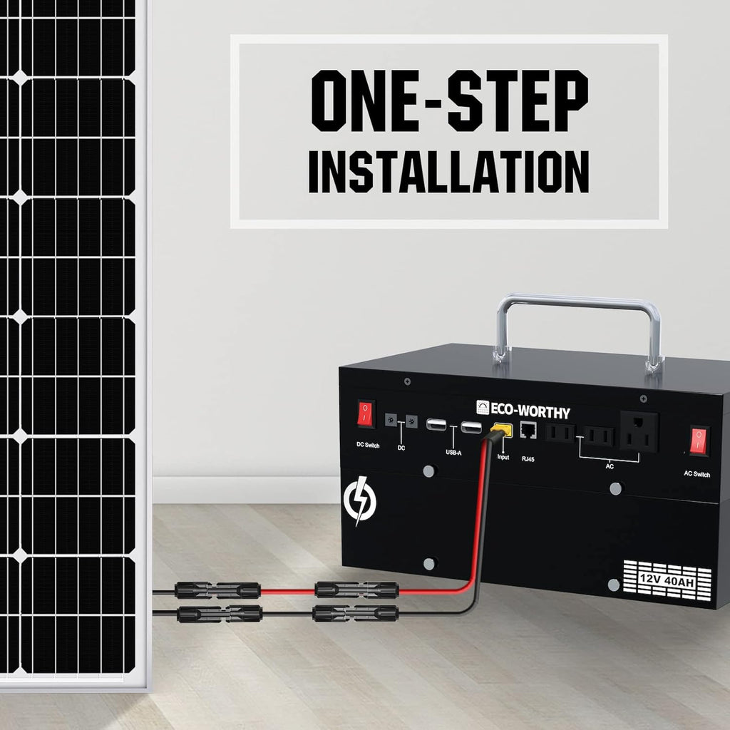 800WH 12V Solar Panel Kit with 195W Mono Solar Panel U4270
