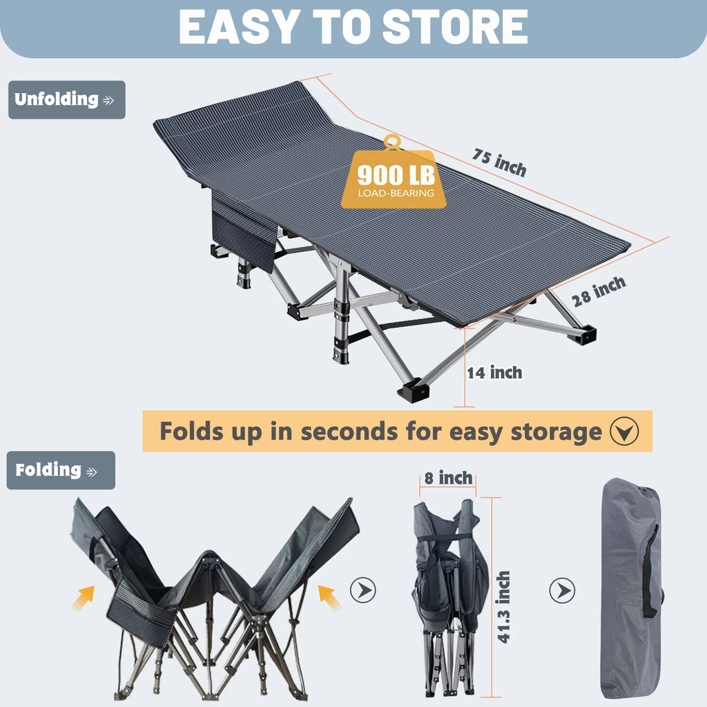 Camping Cot with Mattress & Carry Bag N72232