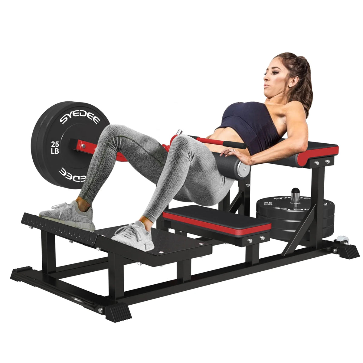 Red Heavy Duty Plate-Loaded Hip Thrust Machine U473
