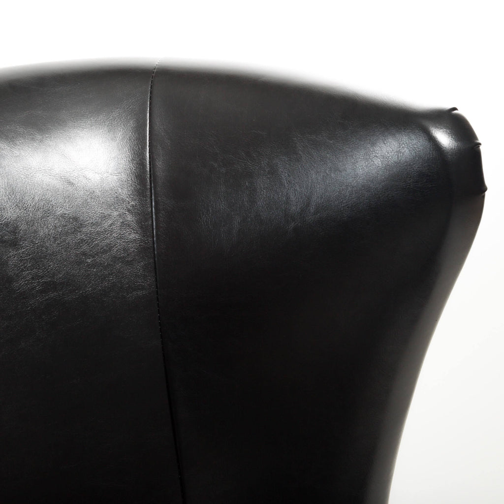 Black High Back Wing Chair O18996