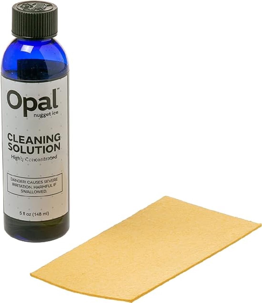 Cleaning Supplies Kit for Opal Nugget Ice Maker includes (1) 5 oz Bottles of Cleaning Solution, (1) Cleaning Cloth H53952