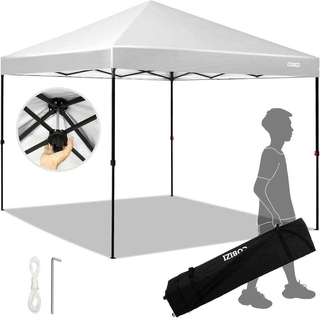 10x10ft Blue Waterproof Pop Up Canopy Tent with Carrying Bag M831