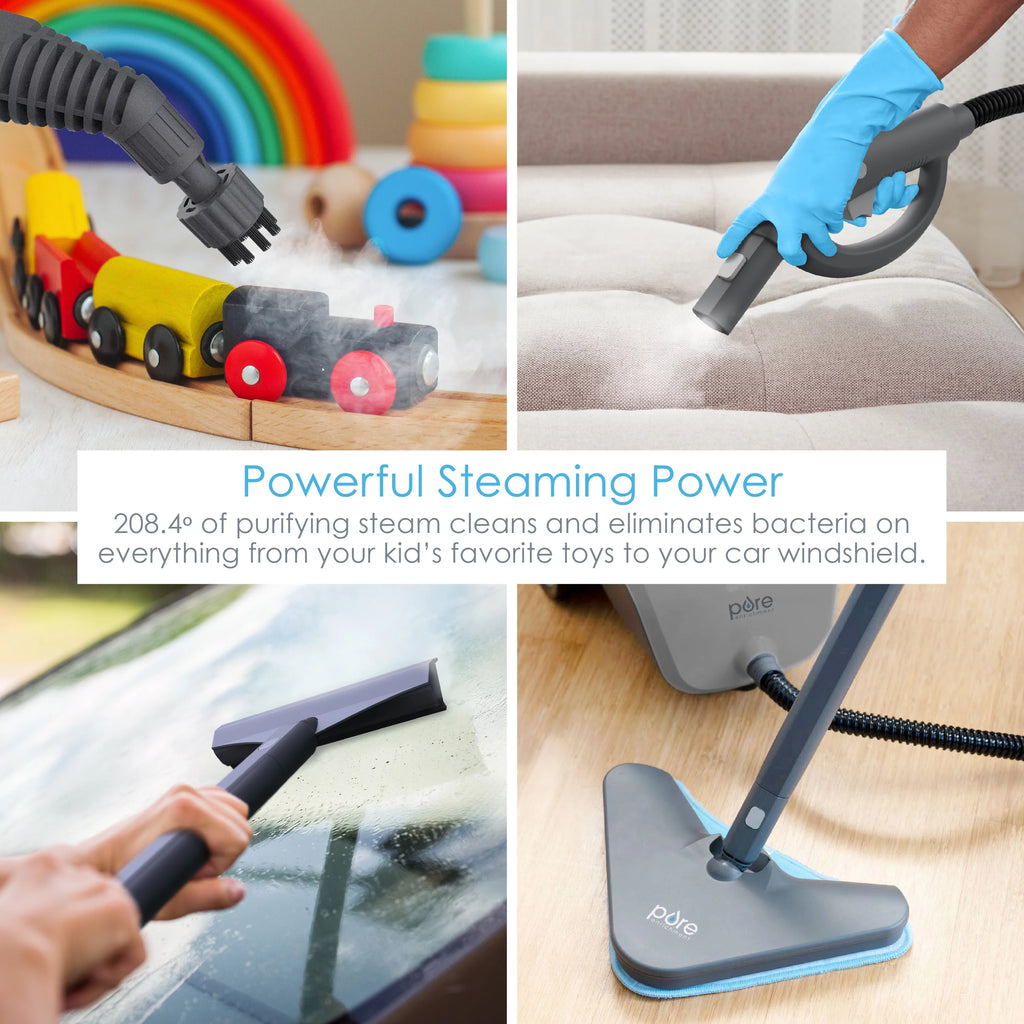 Rolling Steam Cleaner with 18 Accessories I186000