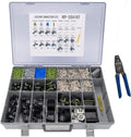 Sealed Weatherproof Automotive Electrical Connectors 1104 Piece Kit With Crimp Tool Y1617