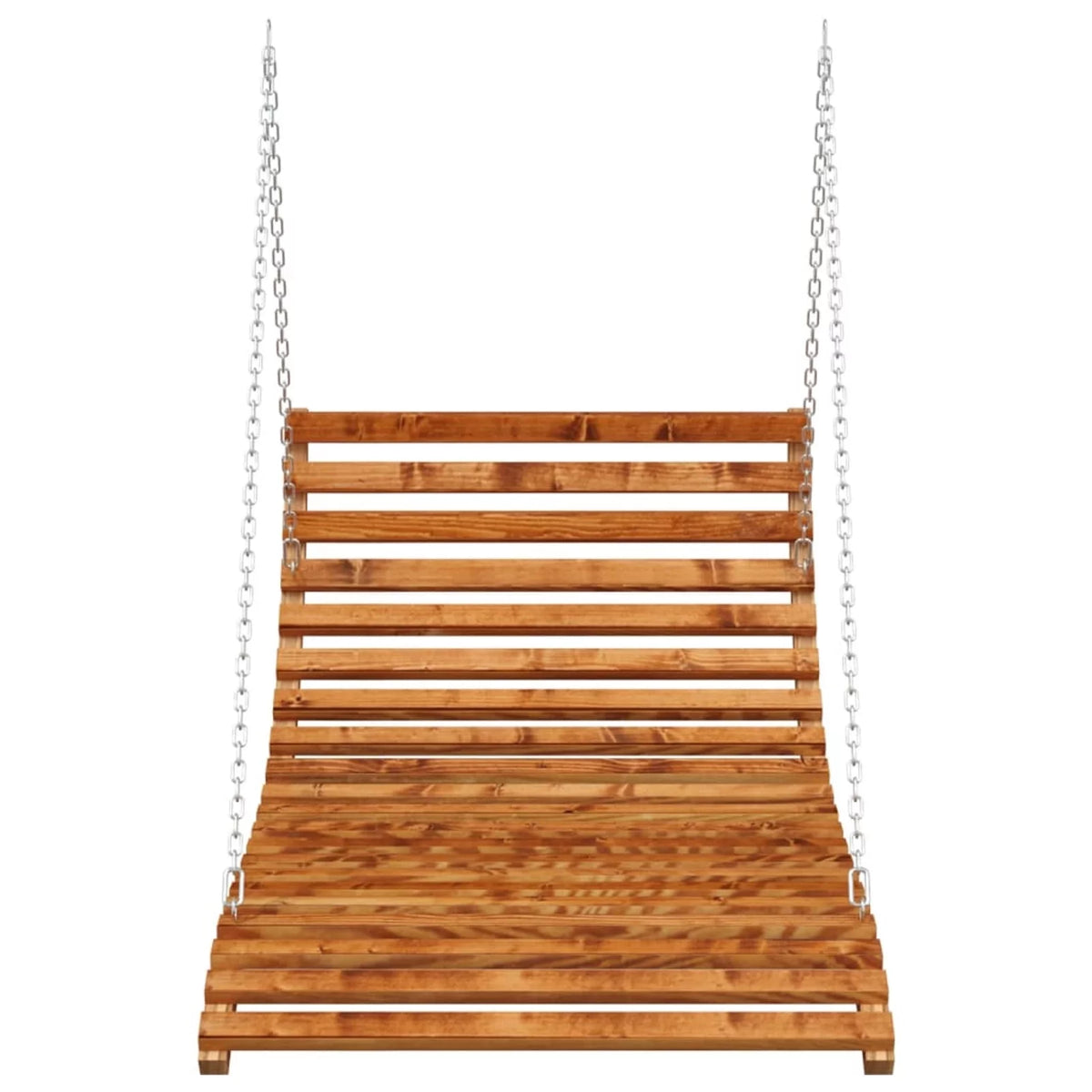 Swing Bed Solid Bent Wood with Teak Finish R676346