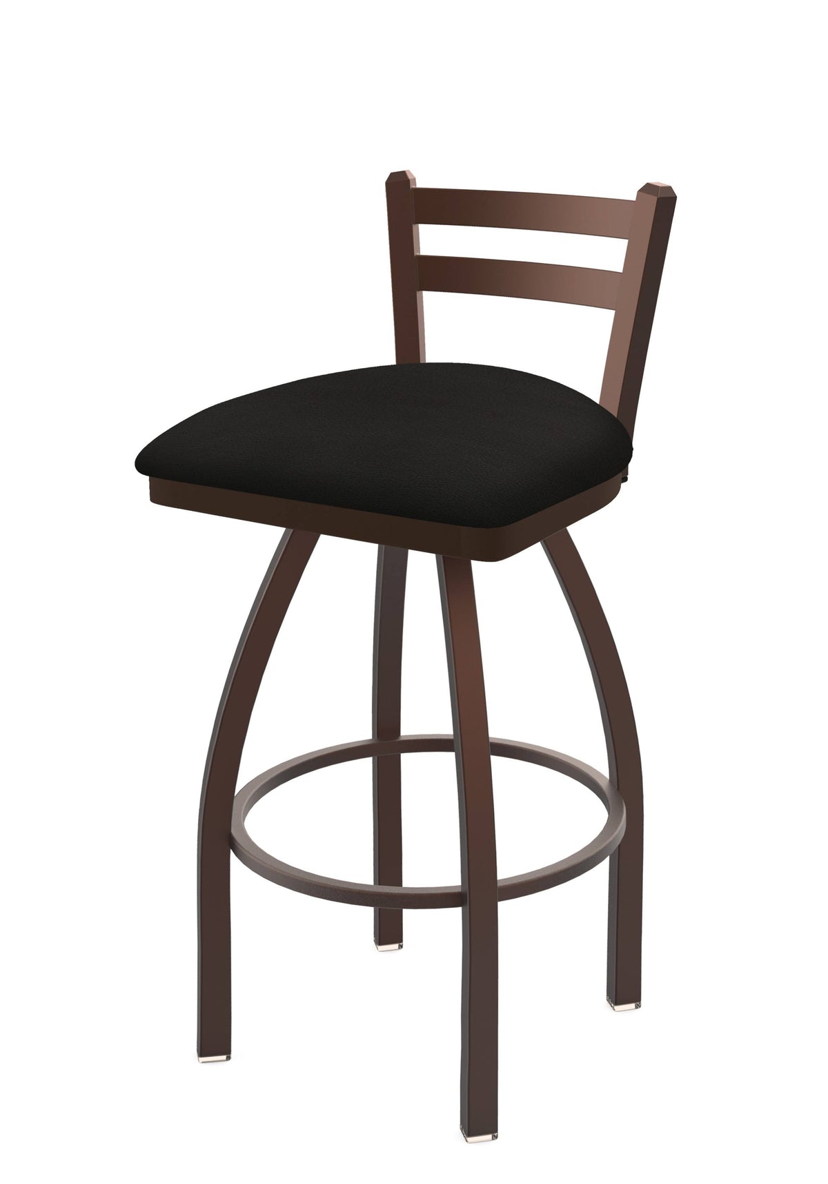 Low Back Swivel Bar Stool with Bronze Finish and Espresso Seat X56971