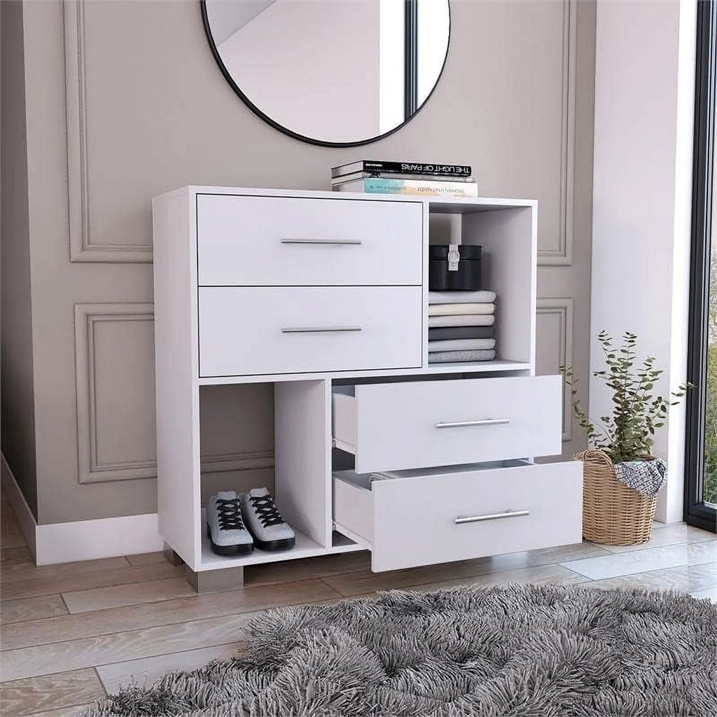 White Engineered Wood Dresser L28678