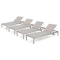 Gray Mesh Patio Chaise Lounge - 4 pack Z274