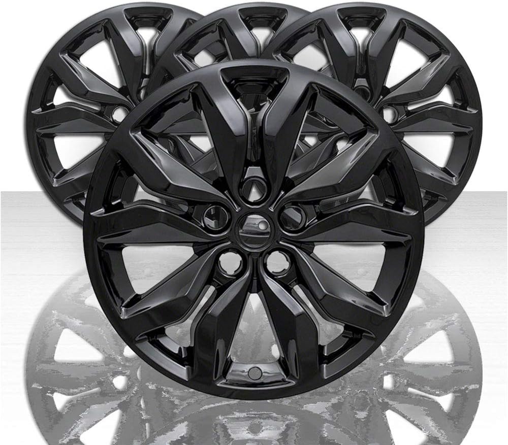 Set of 4 18" 10 Spoke Wheel Skins Gloss Black Y395