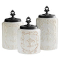 3-Piece White Canister Set J1922