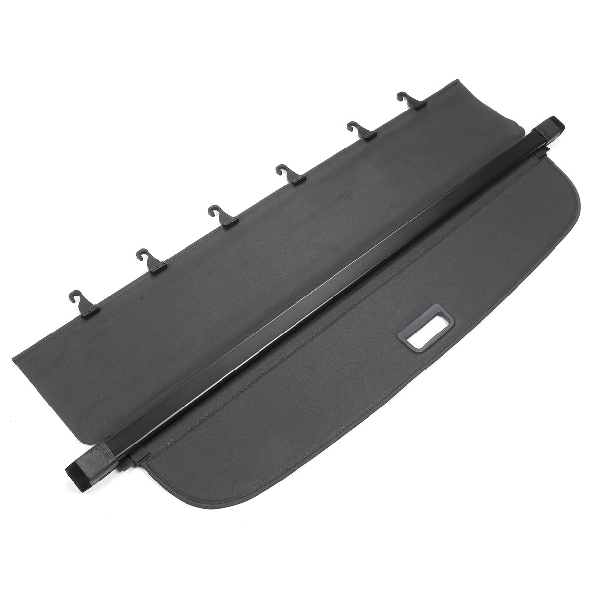Black PVC & Aluminum Rod Retractable Cargo Cover N7136