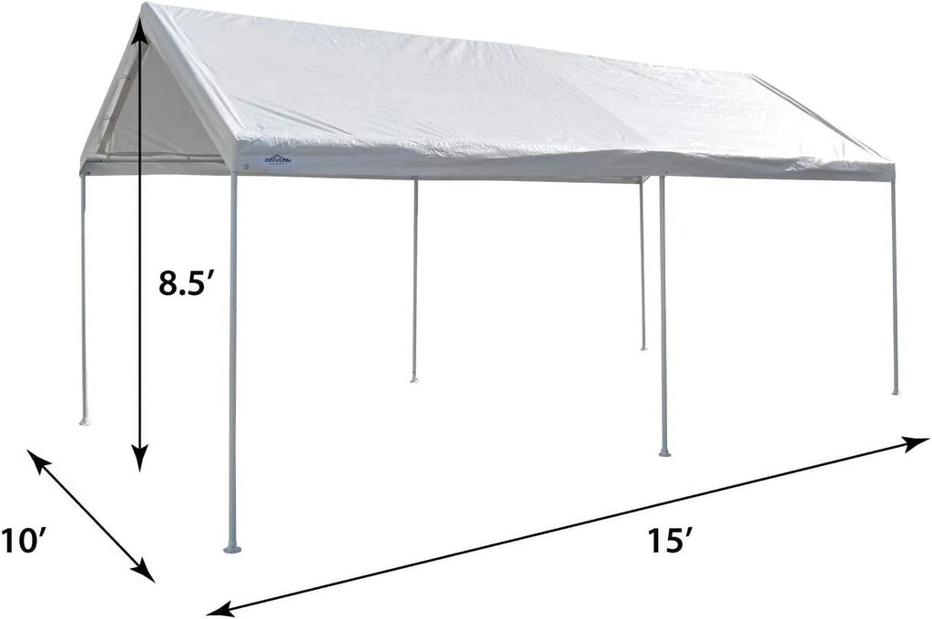 White 10' x 15' Carport Shelter A1849