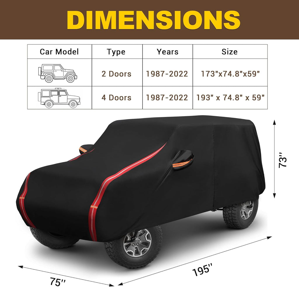 210D Oxford Cloth Car Cover for 4 Door with Windproof Straps I276