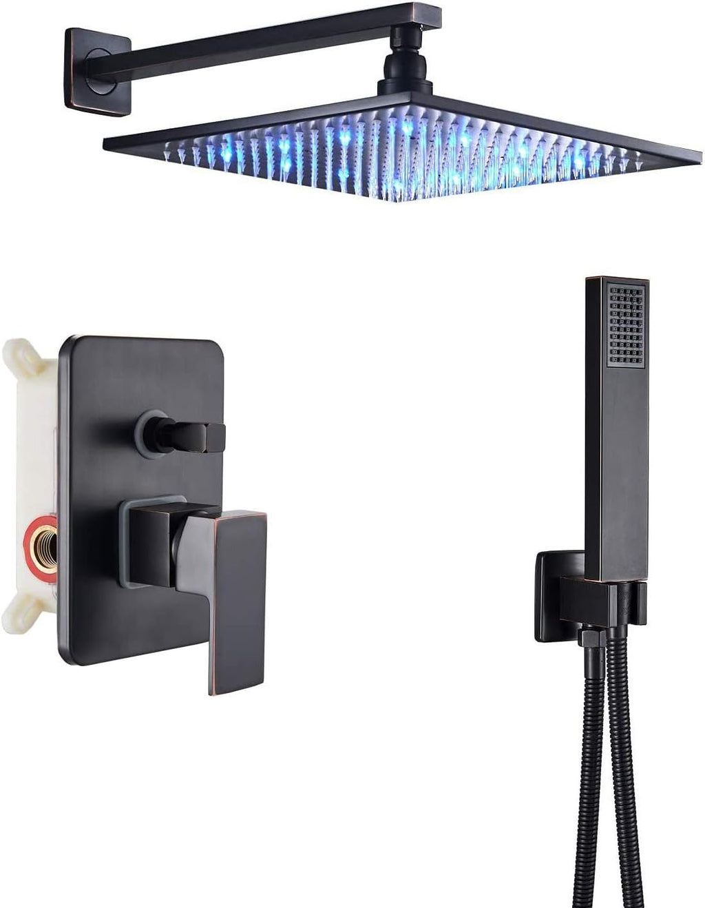 12" Square Rainfall Shower with Handheld Spray Chrome Finish N36823