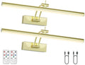 2 Pack 16" Battery Operated Gold Picture Light D65096