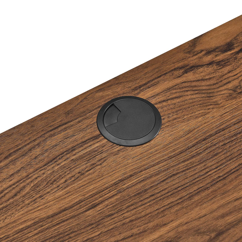 Wall Mount Wood Office Desk in Walnut T453