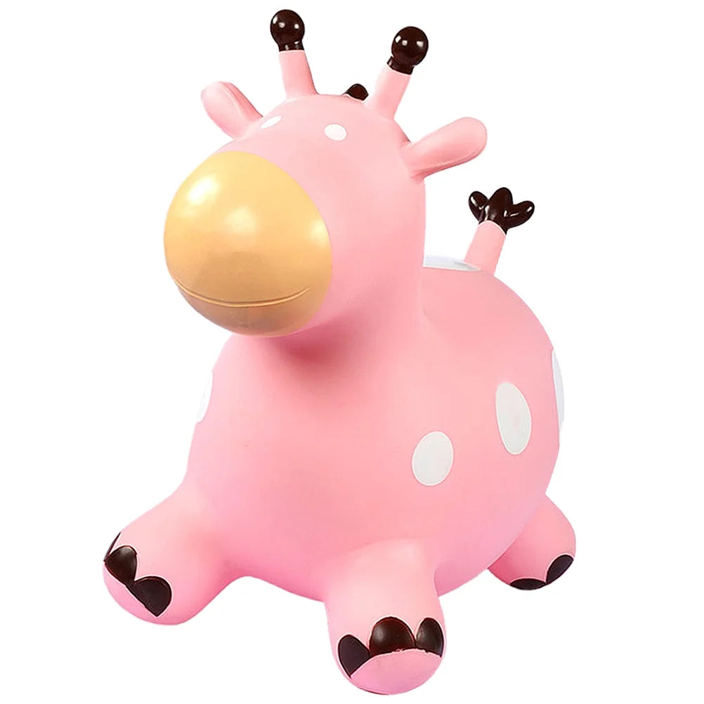 Inflatable Bouncing Horse Outdoor Toy with Air Pump (Pink) I308