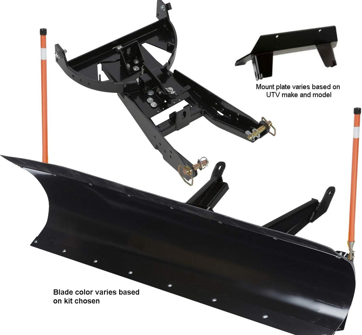 72 inch Black UTV Snow Plow Kit P307
