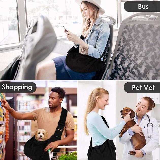 Adjustable Hard Bottom Support Cat Dog Sling K839