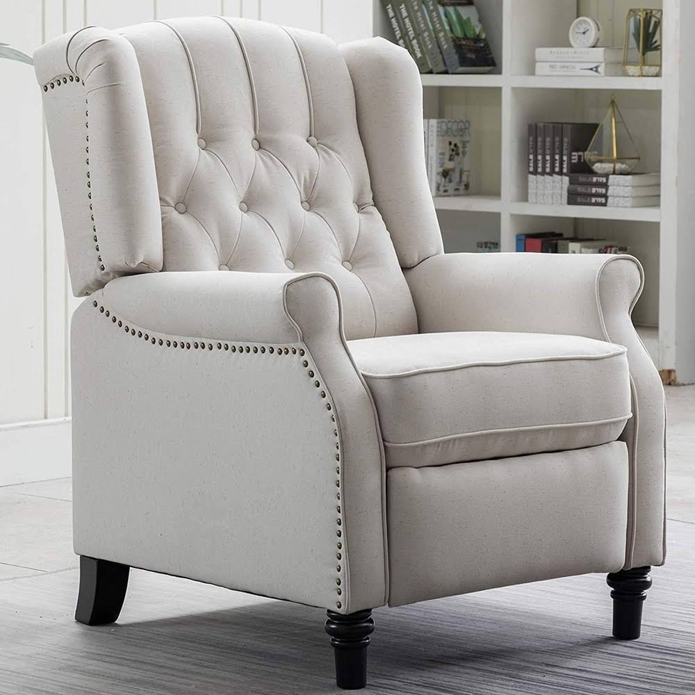 Fabric Arm Chair Recliner with Tufted Back X470