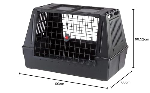 Black Assembled Car Dog Crate 39L x 23W x 26H Q6990