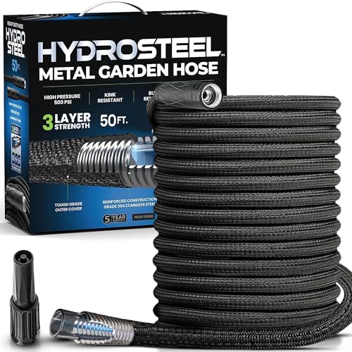 100 Ft Stainless Steel Heavy Duty Garden Hose M960981