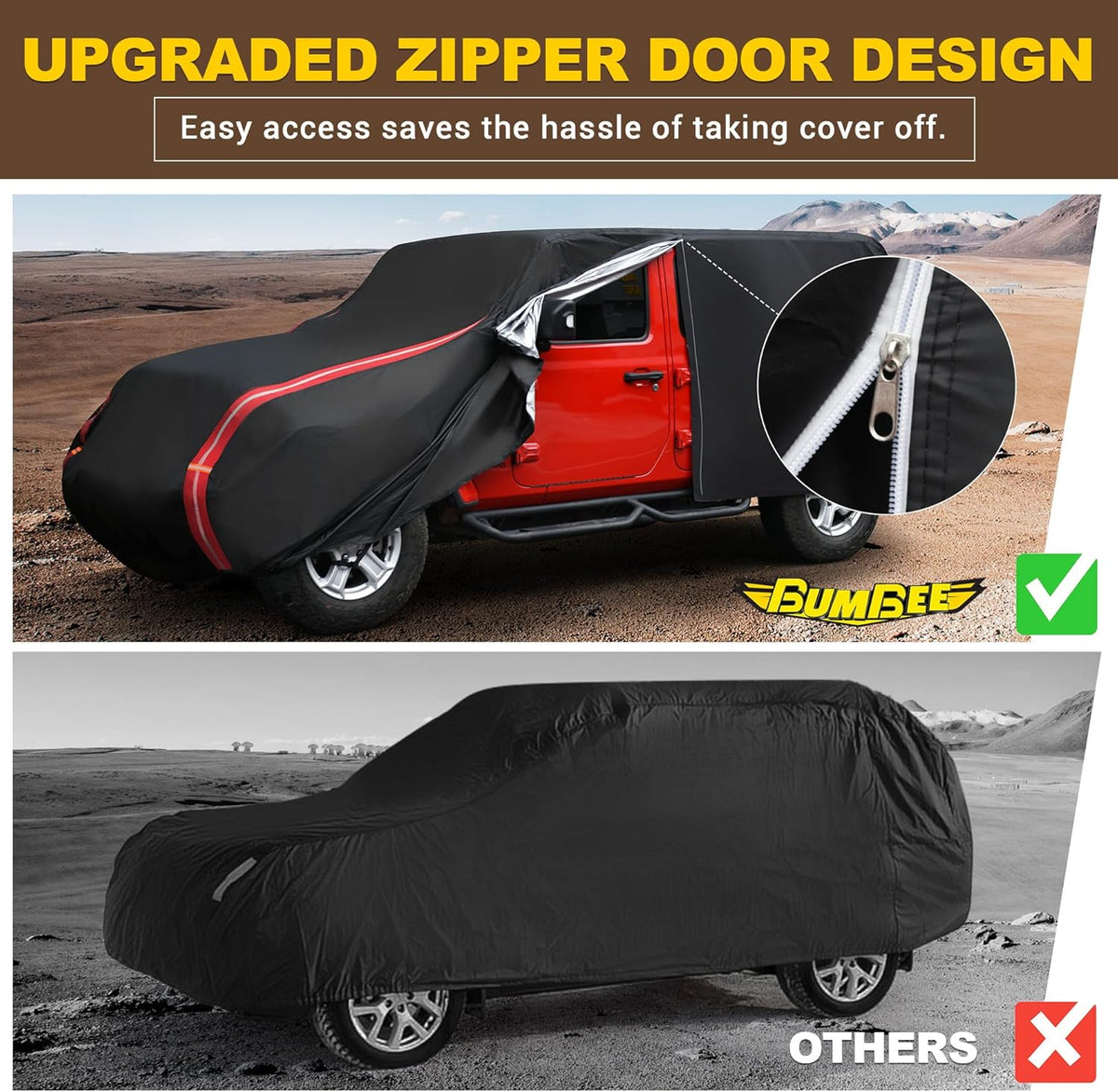 210D Oxford Cloth Car Cover for 4 Door with Windproof Straps I276