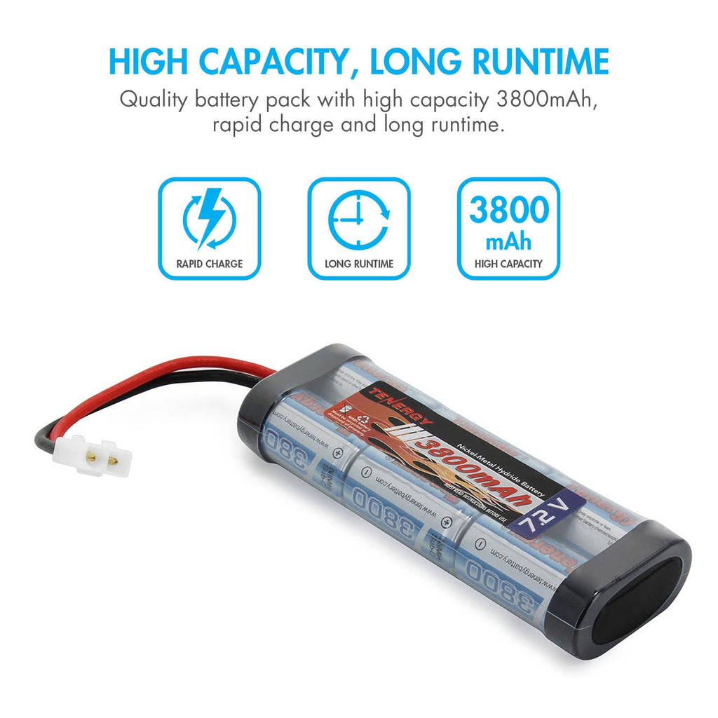 Combo: Universal Smart Charger 6V - 12V + 2 Pcs 7.2V NiMH 3800mAh Battery Packs V629372