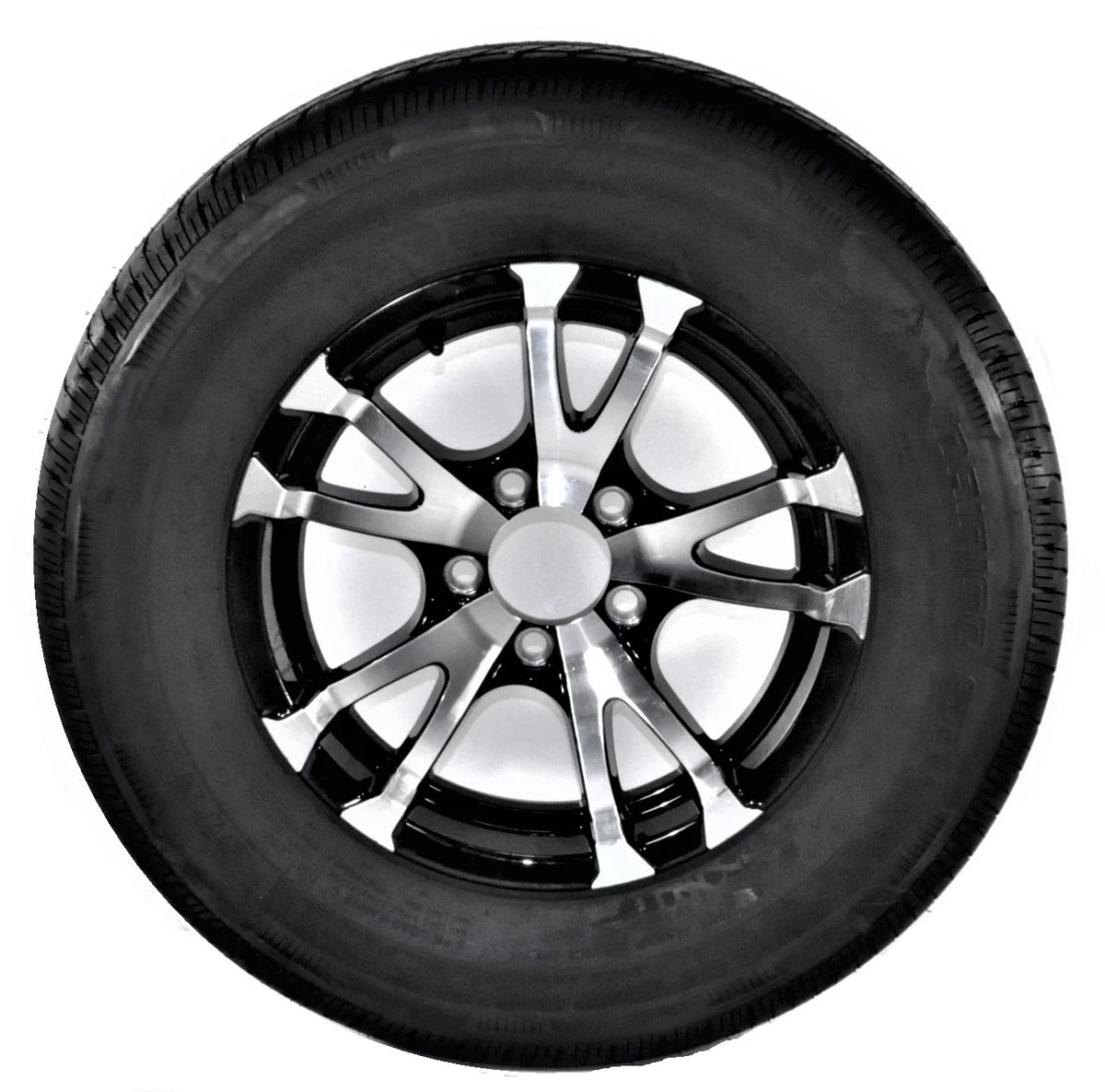 ST205/75R15 LRD Trailer Tire On Rim Aluminum Black Wheel R772