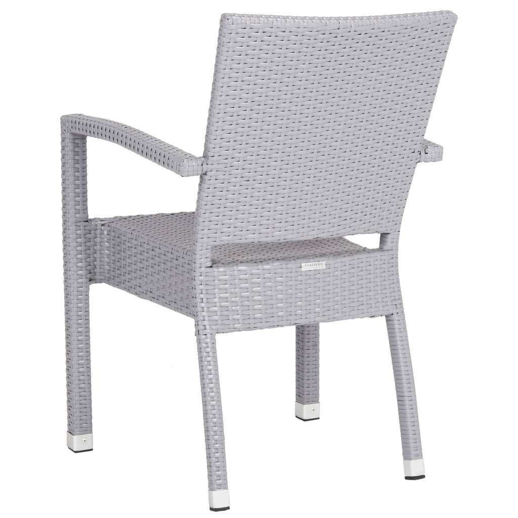 Stacking Arm Chair Grey Set of 2 V213