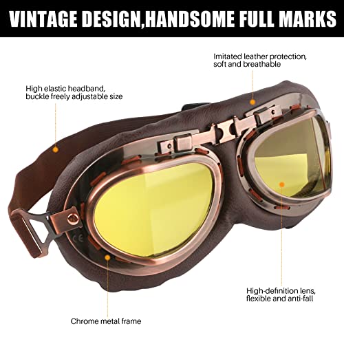 Vintage Pilot Motorcycle Goggles H578