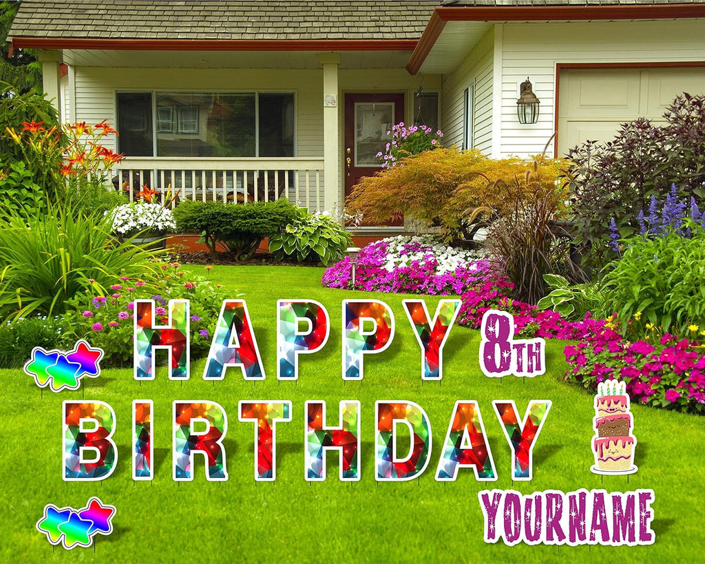 Happy Birthday Lawn Signs 13 Inch 18 Inch M912887